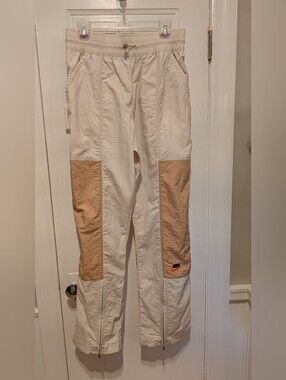 Nike Women's Cream and Tan Patchwork Athletic Pants